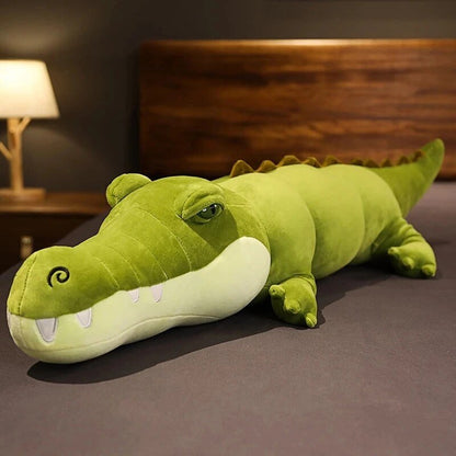Jumbo Crocodile Plushie: Three Colors, 2.6-5.9 ft | 80-180 cm plush toy – – Light green – Image 2 | Plushie Produce