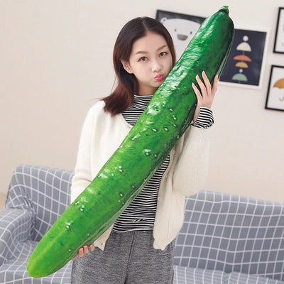 Jumbo Realistic Cucumber Plushie, 2.3-3.6' | 70-110 cm plush toy – – – Image 2 | Plushie Produce