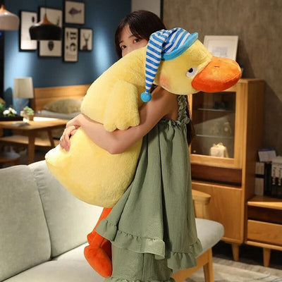 Jumbo Sleepy Duck Plushie, 2.3-3.6' | 70-110 cm plush toy – – – Image 1 | Plushie Produce