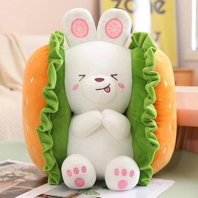 Kawaii Corgi/Rabbit as a Hamburger Plushie, 10-16" | 25-40 cm plush toy – – Bunny/ 25cm – Image 3 | Plushie Produce