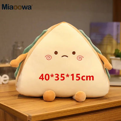 Kawaii Sandwich Slice Plushie: Four Styles, 12-18 in | 30-45 cm plush toy – – 40cm sad – Image 3 | Plushie Produce