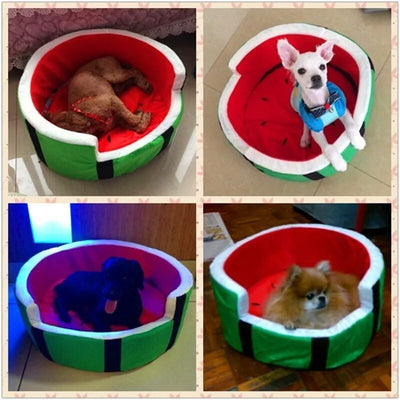 Plush Watermelon Pet Bed, for pets up to 15 lbs/6.8 kg plush toy – – – Image 2 | Plushie Produce
