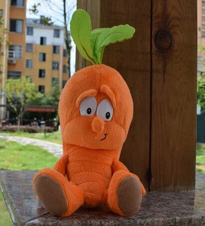 Plushie Assorted Fruit and Veggie Plushies, 10" | 25 cm plush toy – – Carrot – Image 6 | Plushie Produce