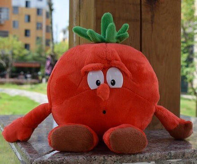 Plushie Assorted Fruit and Veggie Plushies, 10" | 25 cm plush toy – – Tomato – Image 2 | Plushie Produce