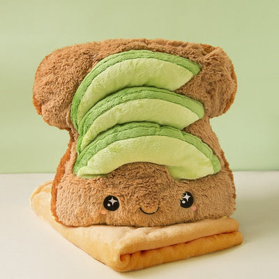 Plushie Avocado Toast with Blanket, 17" | 43 cm plush toy – – – Image 1 | Plushie Produce