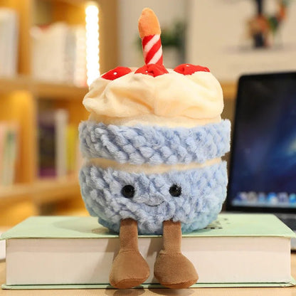 Plushie Birthday Cupcake, Five Colors, 10" | 26 cm plush toy – – Blue – Image 10 | Plushie Produce