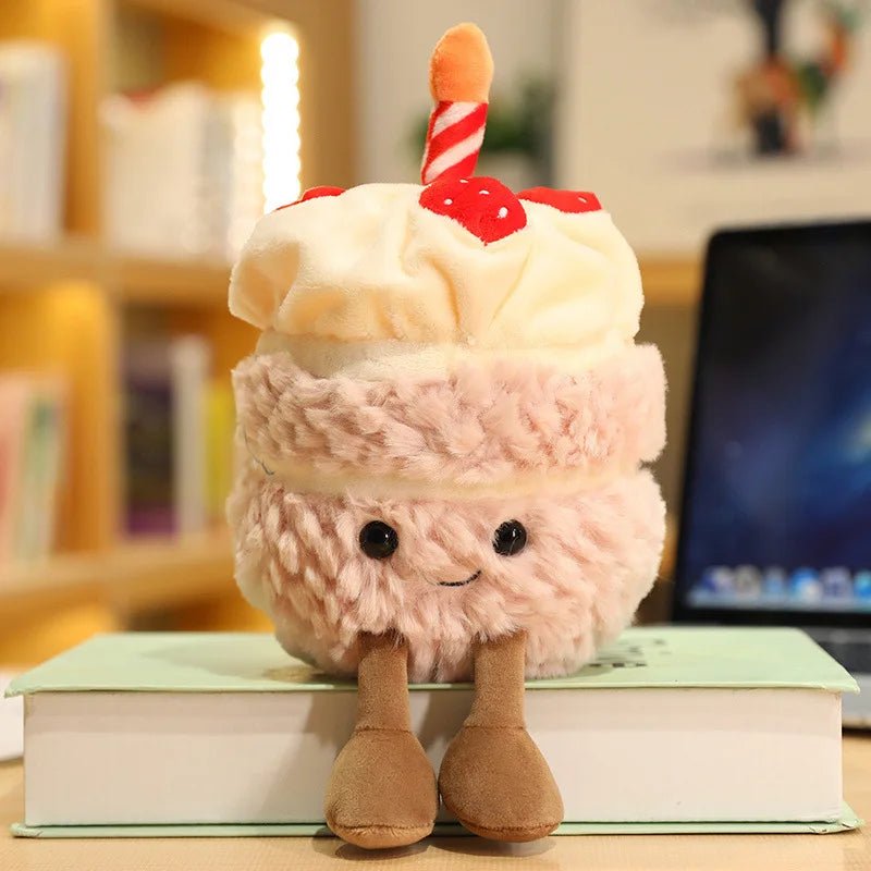 Plushie Birthday Cupcake, Five Colors, 10" | 26 cm plush toy – – Dark Pink – Image 12 | Plushie Produce