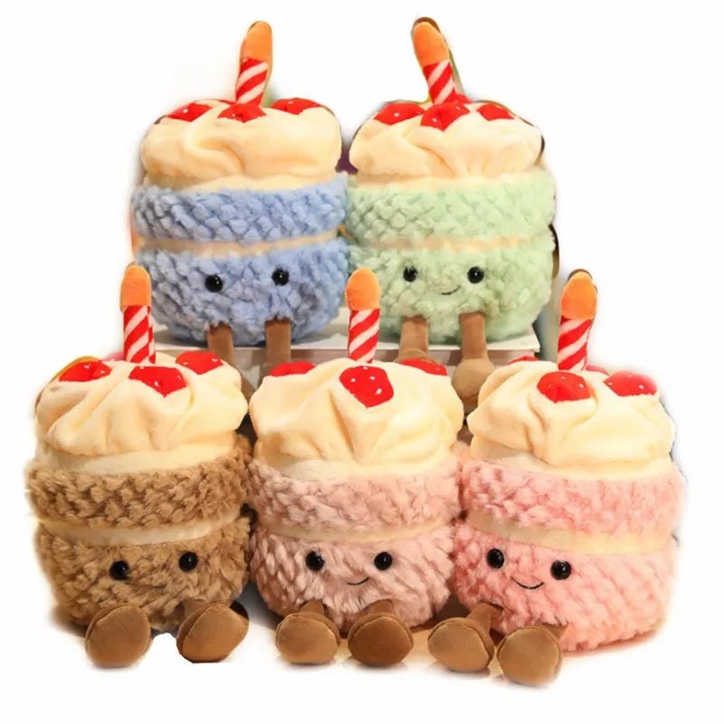 Plushie Birthday Cupcake, Five Colors, 10" | 26 cm plush toy – – – Image 1 | Plushie Produce