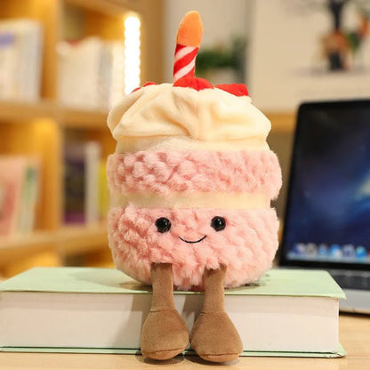Plushie Birthday Cupcake, Five Colors, 10" | 26 cm plush toy – – Pink – Image 11 | Plushie Produce
