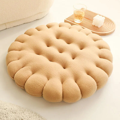 Plushie Biscuit Seat Cushion- 8 Styles, 18-22" | 45-55 cm plush toy – – Round Yellow – Image 2 | Plushie Produce