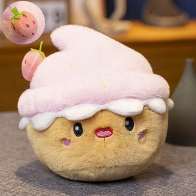 Plushie Cartoon Cupcake, Five Styles, 6-10" | 15-25 cm plush toy – – 25cm strawberry – Image 3 | Plushie Produce