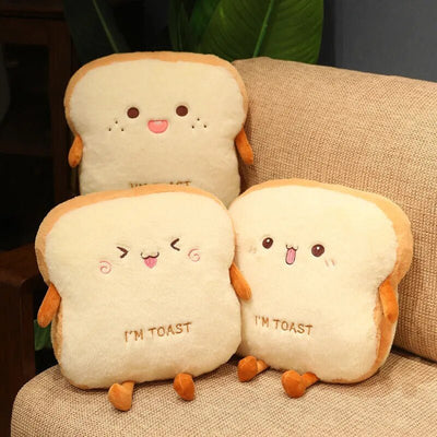 Plushie Cartoon Slice of Toast, 20" | 50 cm plush toy – – – Image 1 | Plushie Produce