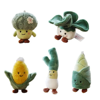 Plushie Cartoon Vegetable Keychain, 5 Vegetables plush toy – – – Image 1 | Plushie Produce