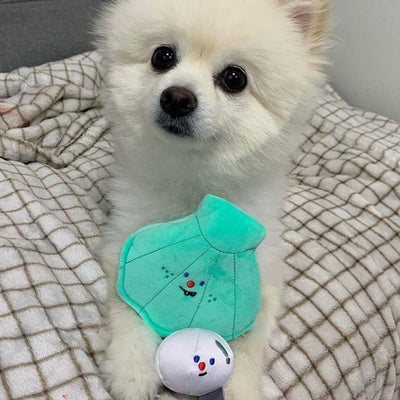 Plushie Clam with Pearl Dog Sniffing Toy, 4.7" | 11 cm plush toy – – – Image 3 | Plushie Produce