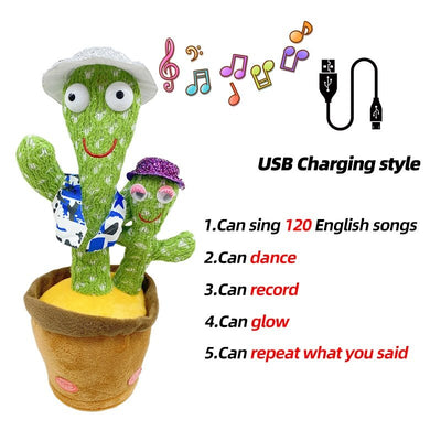 Plushie Dancing Singing Cactus, 13" | 32 cm plush toy – – – Image 11 | Plushie Produce