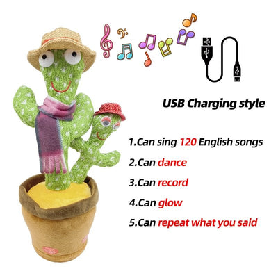 Plushie Dancing Singing Cactus, 13" | 32 cm plush toy – – – Image 14 | Plushie Produce