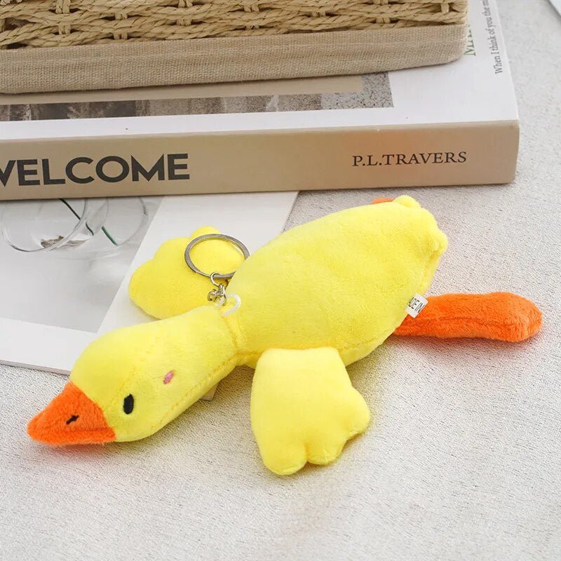 Plushie Duck Keychain: Three Colors, 6" | 15 cm plush toy – – Yellow – Image 8 | Plushie Produce