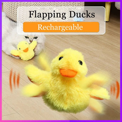 Plushie Duck Rechargeable Flapping Cat Toy, 6" | 15 cm plush toy – – – Image 1 | Plushie Produce