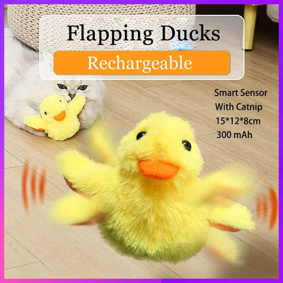 Plushie Duck Rechargeable Flapping Cat Toy, 6" | 15 cm plush toy – – – Image 5 | Plushie Produce