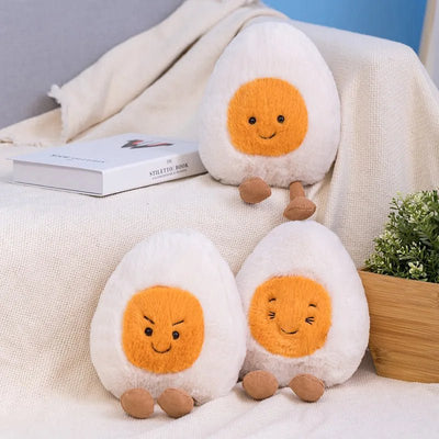 Plushie Emotional Hard-Boiled Egg, 9" | 23 cm plush toy – – – Image 11 | Plushie Produce