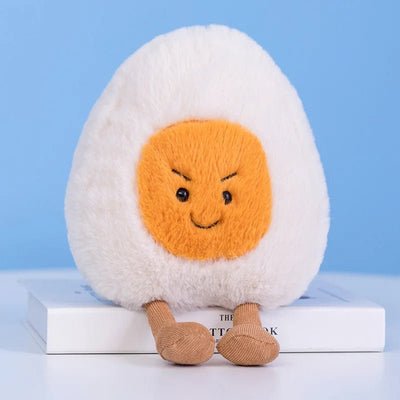Plushie Emotional Hard-Boiled Egg, 9" | 23 cm plush toy – – naughty egg – Image 7 | Plushie Produce
