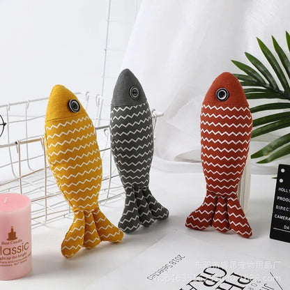 Plushie Fish Cat Catnip Toy, Three Colors, 7" | 19 cm plush toy – – – Image 5 | Plushie Produce