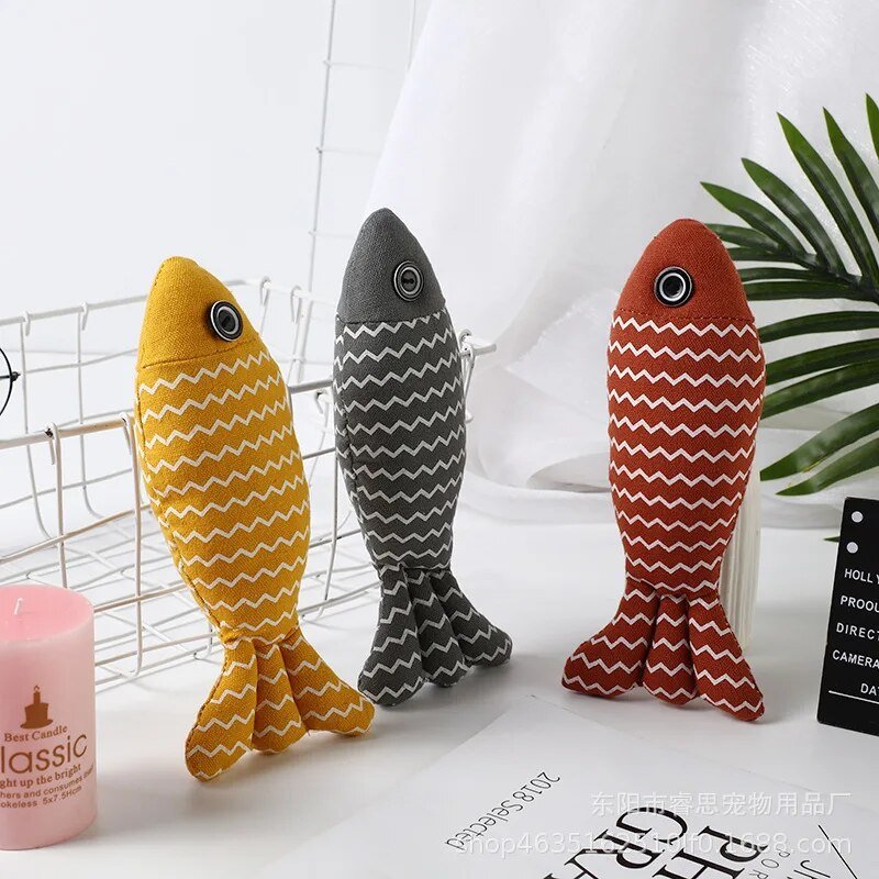 Plushie Fish Cat Catnip Toy, Three Colors, 7" | 19 cm plush toy – – – Image 5 | Plushie Produce
