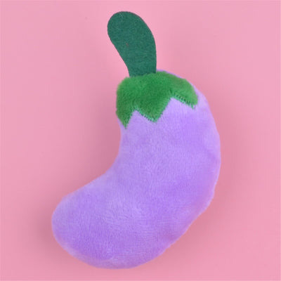 Plushie Fruit and Vegetable Refrigerator Magnet, 10 Foods, 2-3" | 5-8 cm plush toy – – 8cm eggplant – Image 17 | Plushie Produce
