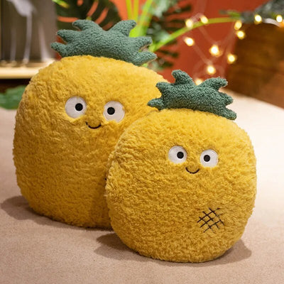 Plushie Fuzzy Fruit w/Optional Handwarmer, 5 Fruits, 14-18" | 36-45 cm plush toy – – Pineapple – Image 14 | Plushie Produce