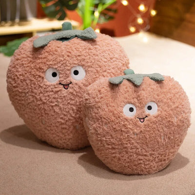 Plushie Fuzzy Fruit w/Optional Handwarmer, 5 Fruits, 14-18" | 36-45 cm plush toy – – Strawberry – Image 12 | Plushie Produce
