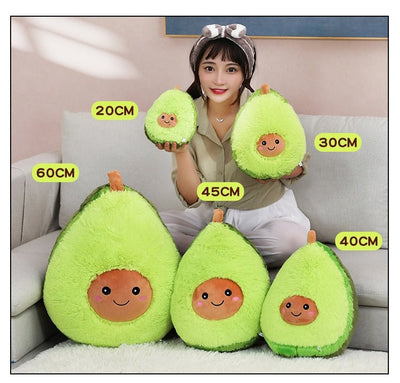 Plushie Fuzzy Smiling Avocado, 8-24" | 20-60 cm plush toy – – – Image 2 | Plushie Produce