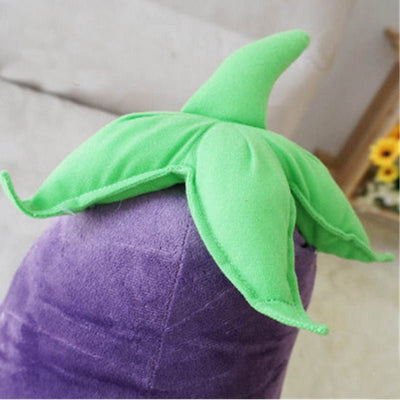 Plushie Giant Lifelike Eggplant, 28-39" | 70-100 cm plush toy – – – Image 5 | Plushie Produce