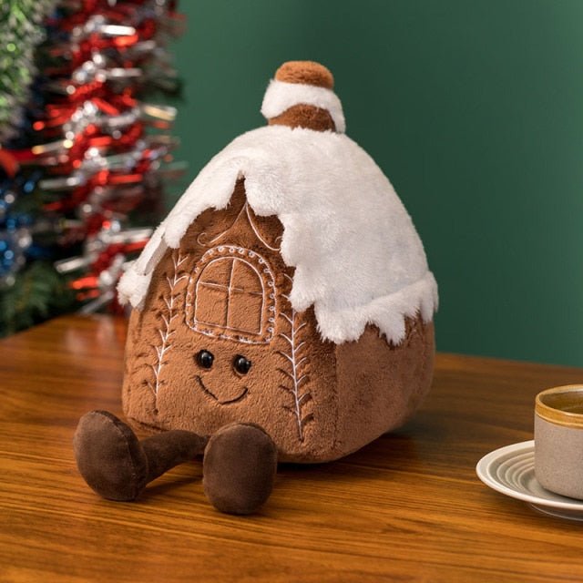 Decorazione Natalizia Casa di Pan di Zenzero Plushie, 9" | 22 centimetri