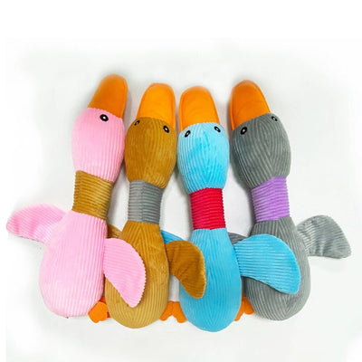 Plushie Goose Squeaky Dog Chew Toy, Four Colors, 12" | 30 cm plush toy – – – Image 1 | Plushie Produce