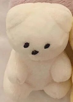 Plushie Gummy Bear Squeaky Chew Toy, 5 Colors, 4" | 11 cm plush toy – – White – Image 7 | Plushie Produce