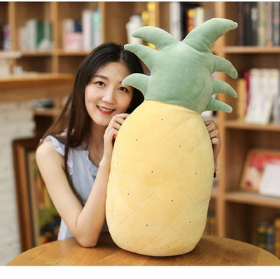 Plushie Jumbo Realistic Pineapple: Decor, 24-31" | 60-80 cm plush toy – – 24"/60cm – Image 1 | Plushie Produce