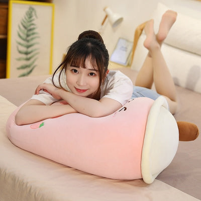 Plushie Jumbo Strawberry Bubble Tea, 10-28" | 25-70 cm plush toy – – – Image 3 | Plushie Produce