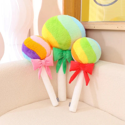 Plushie Lollipops with Bow, Four Colors, 17-23" | 43-58 cm plush toy – – – Image 1 | Plushie Produce