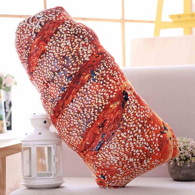Plushie Realistic Bread Throw Pillow: 14 Varieties, 12-20" | 31-50 cm plush toy – – Sesame bread – Image 17 | Plushie Produce