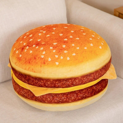 Plushie Realistic Cheeseburger Seat Cushion, 16" | 40 cm plush toy – – – Image 1 | Plushie Produce