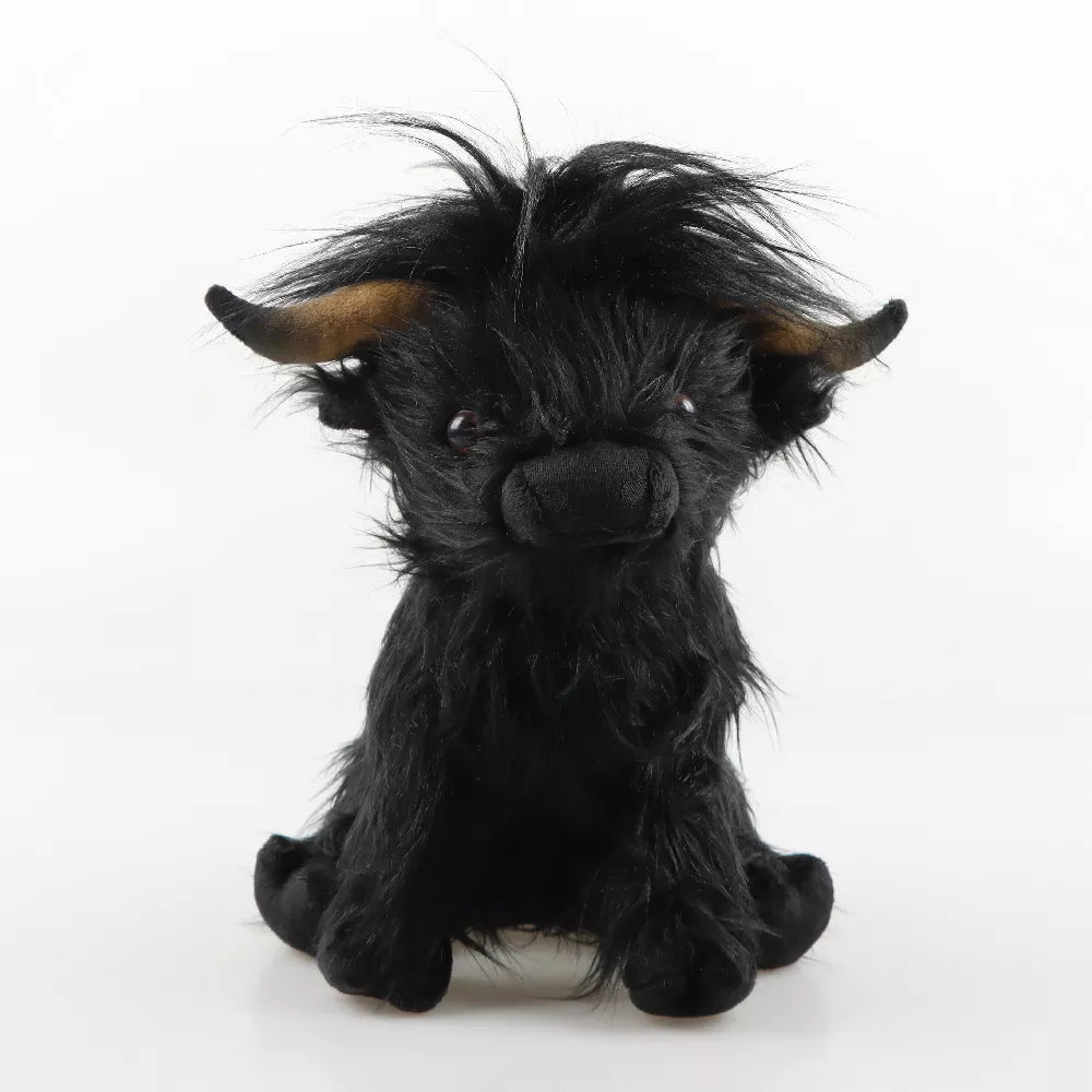 Plushie Realistic Highland Cow, Three Colors, 10" | 25 cm plush toy – – 25cm black – Image 8 | Plushie Produce