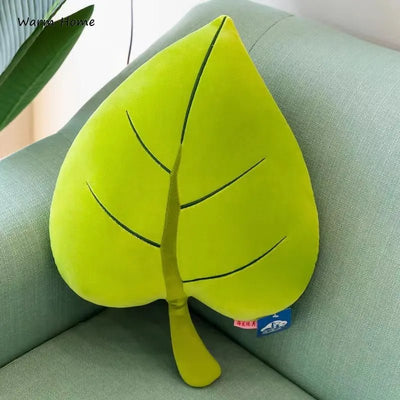 Plushie Realistic Leaf Throw Pillows, Two Styles, 20" | 50 cm plush toy – – Green Leaf – Image 2 | Plushie Produce