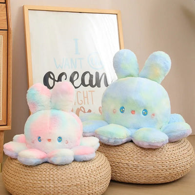 Plushie Reversible Tie-Dye Rabbit Octopus, 8-20" | 20-50 cm plush toy – – – Image 2 | Plushie Produce