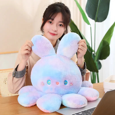 Plushie Reversible Tie-Dye Rabbit Octopus, 8-20" | 20-50 cm plush toy – – – Image 5 | Plushie Produce