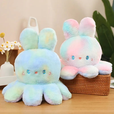 Plushie Reversible Tie-Dye Rabbit Octopus, 8-20" | 20-50 cm plush toy – – – Image 7 | Plushie Produce