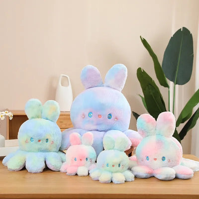 Plushie Reversible Tie-Dye Rabbit Octopus, 8-20" | 20-50 cm plush toy – – – Image 8 | Plushie Produce