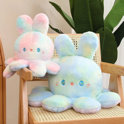 Plushie Reversible Tie-Dye Rabbit Octopus, 8-20" | 20-50 cm plush toy – – – Image 9 | Plushie Produce