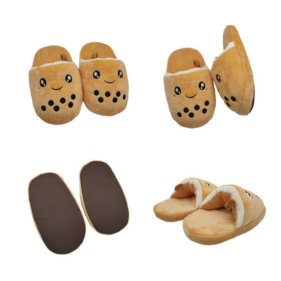 Plushie Small Bubble Tea Slippers, Children's Size 6 plush toy – – – Image 2 | Plushie Produce