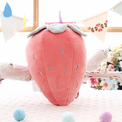 Realistic Strawberry Plushie, Two Colors, 8" | 20 cm plush toy – – – Image 2 | Plushie Produce