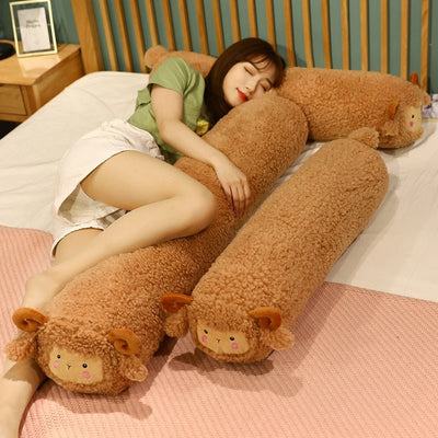 Sheep Body Pillow Plushie, Two Colors, 2.6-3.9' | 80-120 cm plush toy – – – Image 5 | Plushie Produce